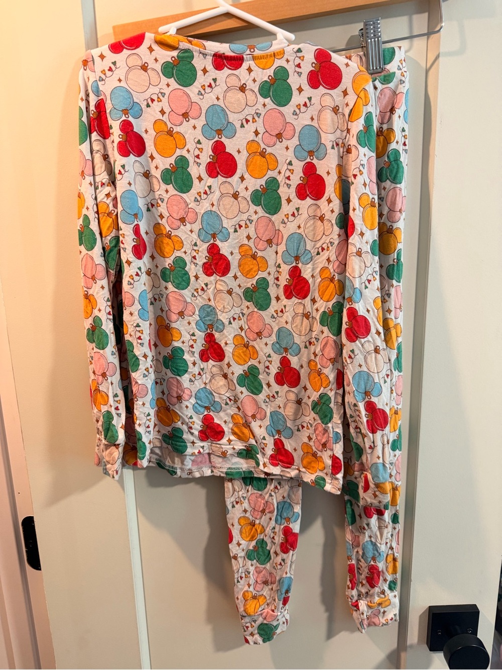 Kids Long Sleeve Pajama Set in Red, Green, Blue, Yellow & Pink